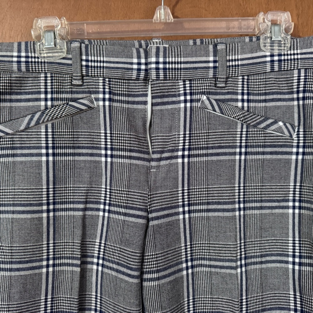Gap Gray with blue pin stripe Plaid Trousers size 10 T - Picture 4 of 5